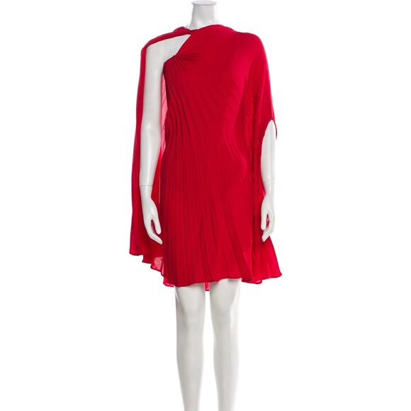 open lace back dress Valentino Iconic Midi Dress with Cape